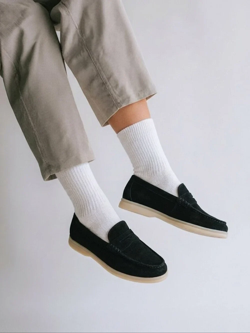 Kids Scarosso Ludovico Black suede loafers US Sz 12 EU Sz 29